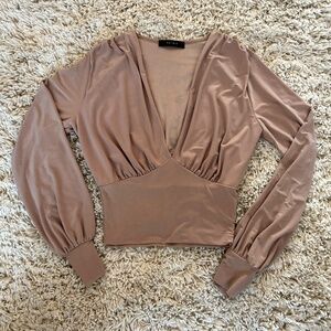 Fitted Long Sleeve Crop Top